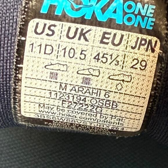Hoka One One Arahi 6 Blue/White Men Running Sneakers- SZ 11 main image 5